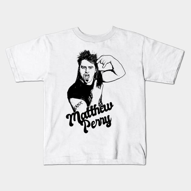 Matthew Perry 80s Style classic Kids T-Shirt by Hand And Finger